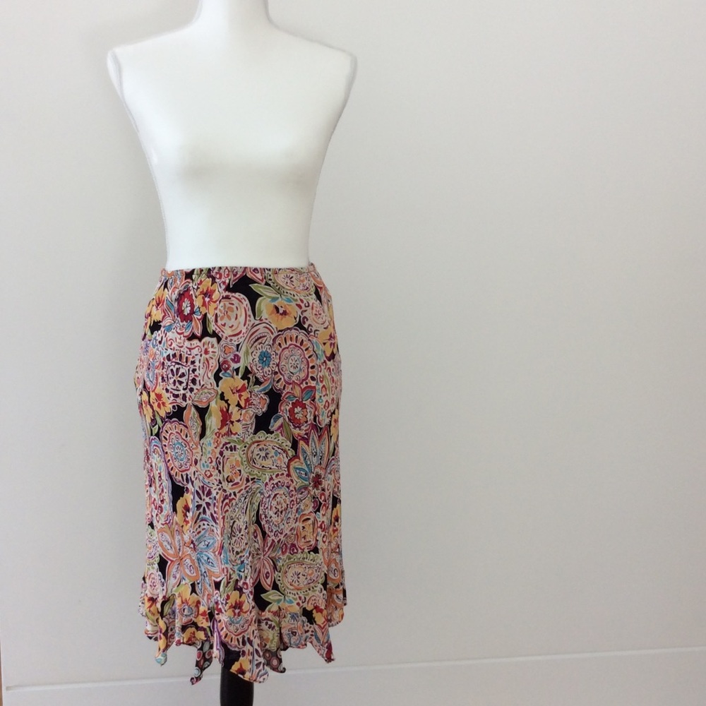No name, reversible pattern midi skirt